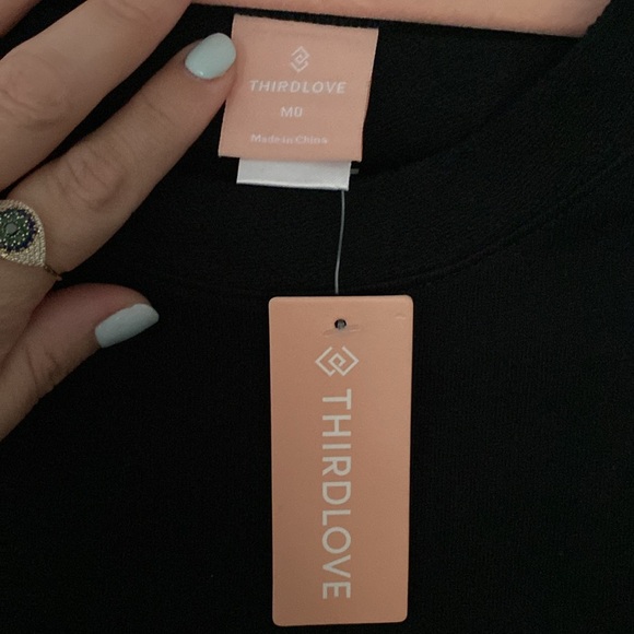 ThirdLove Black Pullover Sweatshirt Size M NWT - Picture 3 of 4